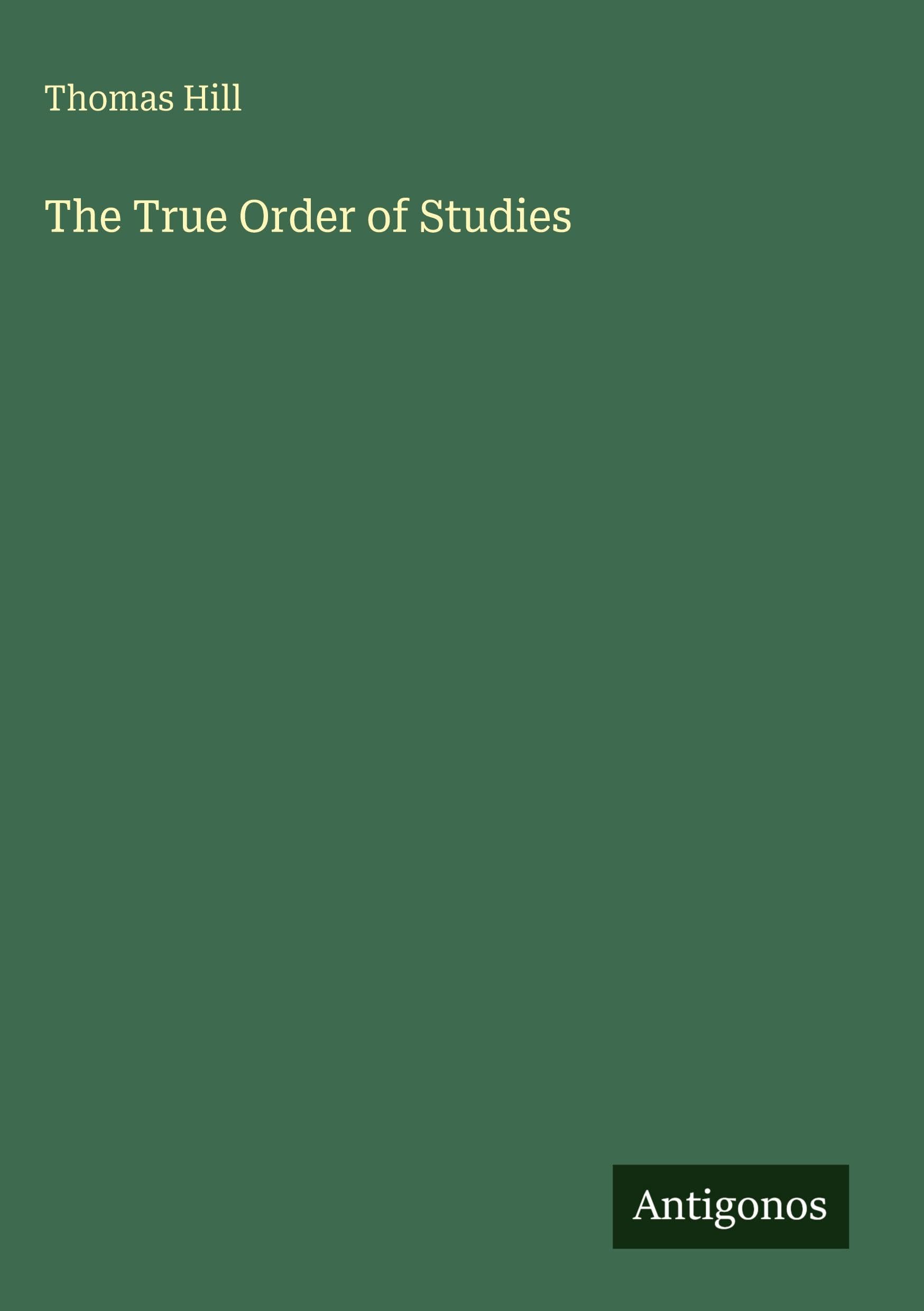 The True Order of Studies