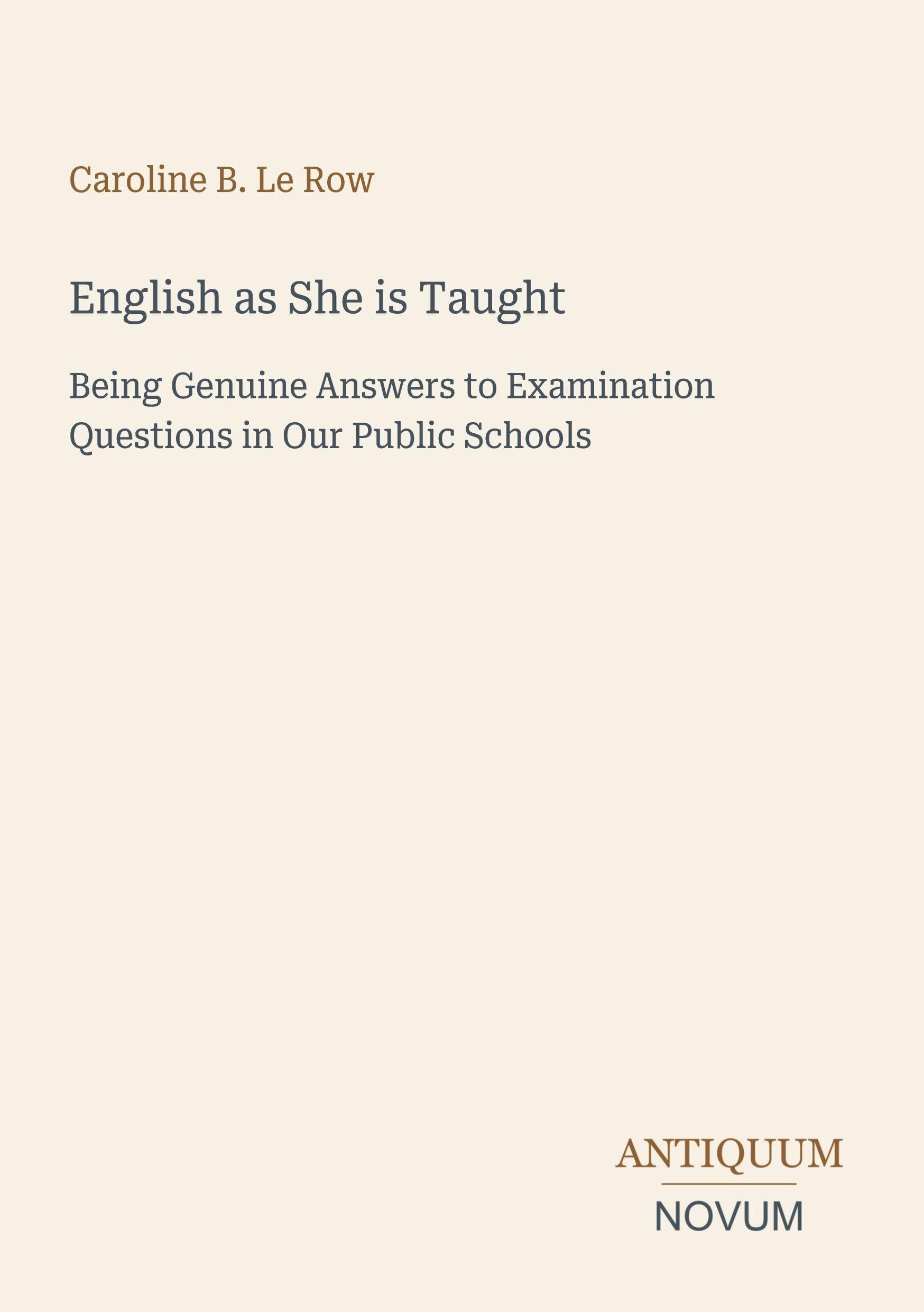 English as She is Taught