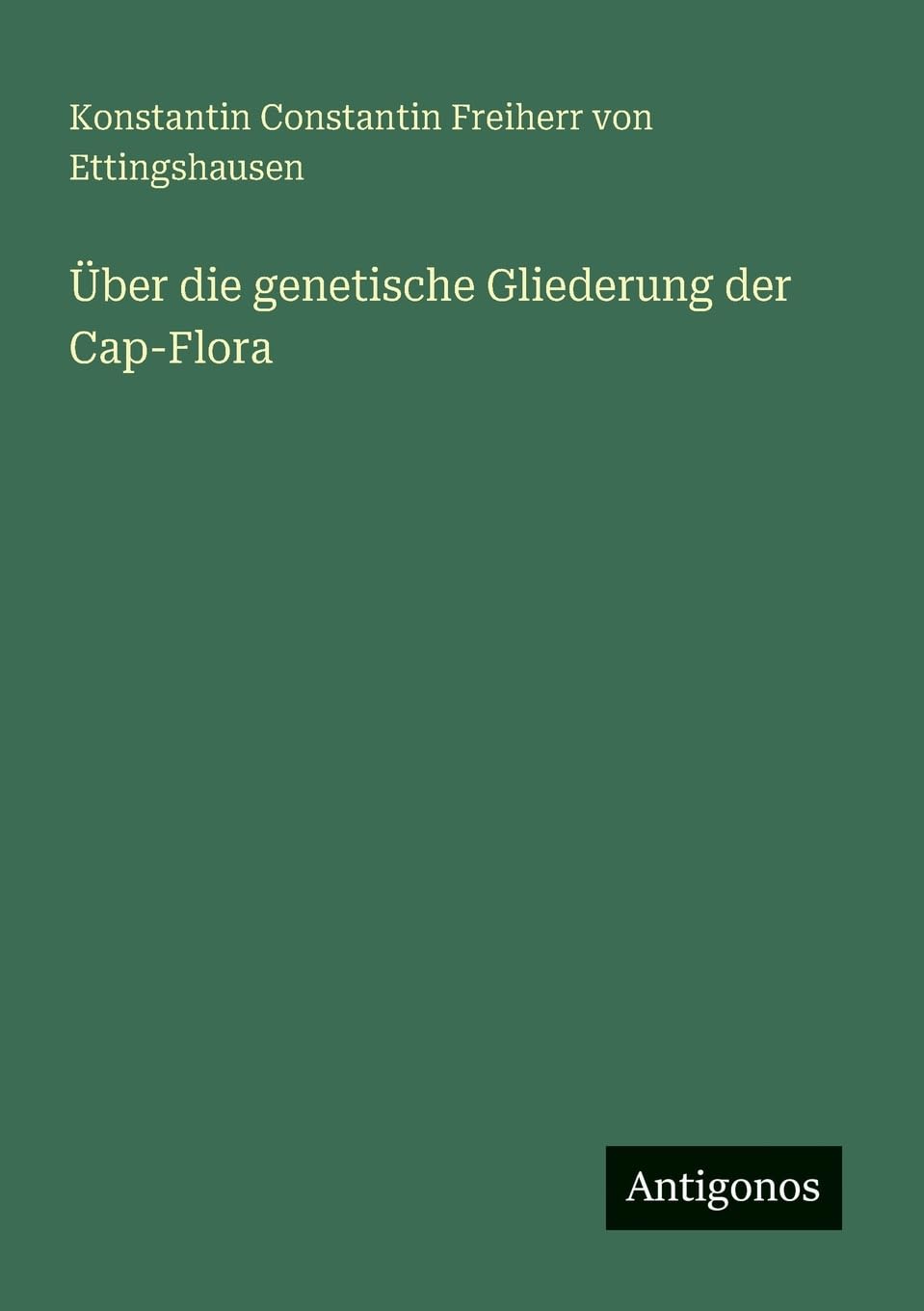 Über die genetische Gliederung der Cap-Flora
