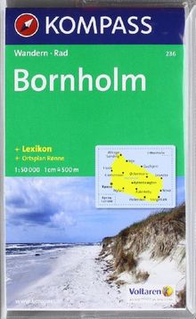 Bornholm 1 : 50 000: Wander- und Radkarte. Mit Cityplan von Roenne