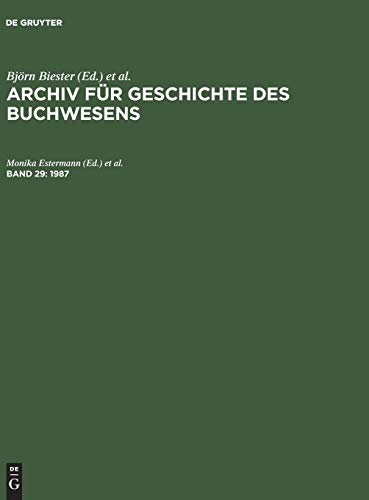 1987 (Archiv für Geschichte des Buchwesens)