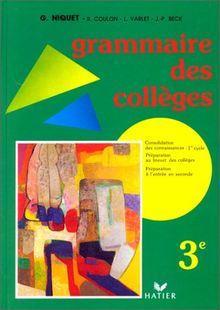 Grammaire des collèges, 3e