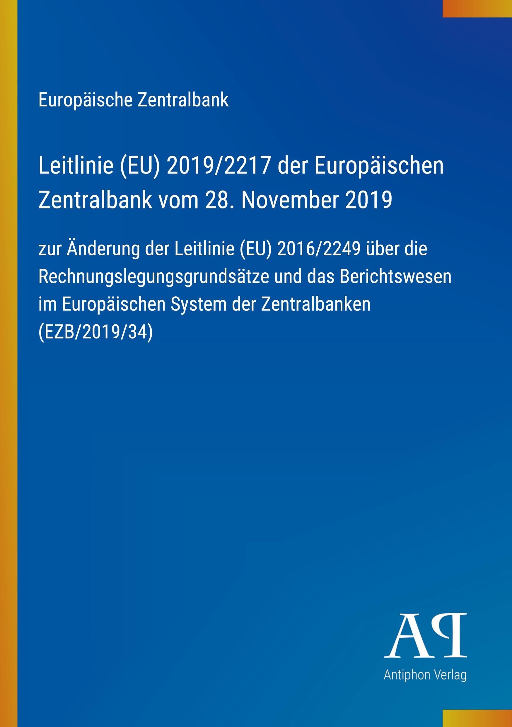 Leitlinie (EU) 2019/2217 der Europäischen Zentralbank vom 28. November 2019