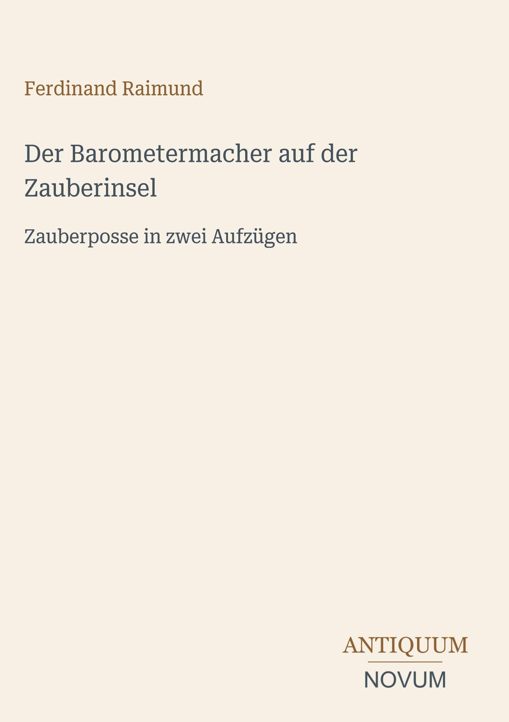 Der Barometermacher auf der Zauberinsel