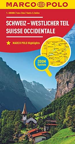 unbekannt Marco Polo Regionalkarte Schweiz 01 Westlicher Teil 1, 200.000