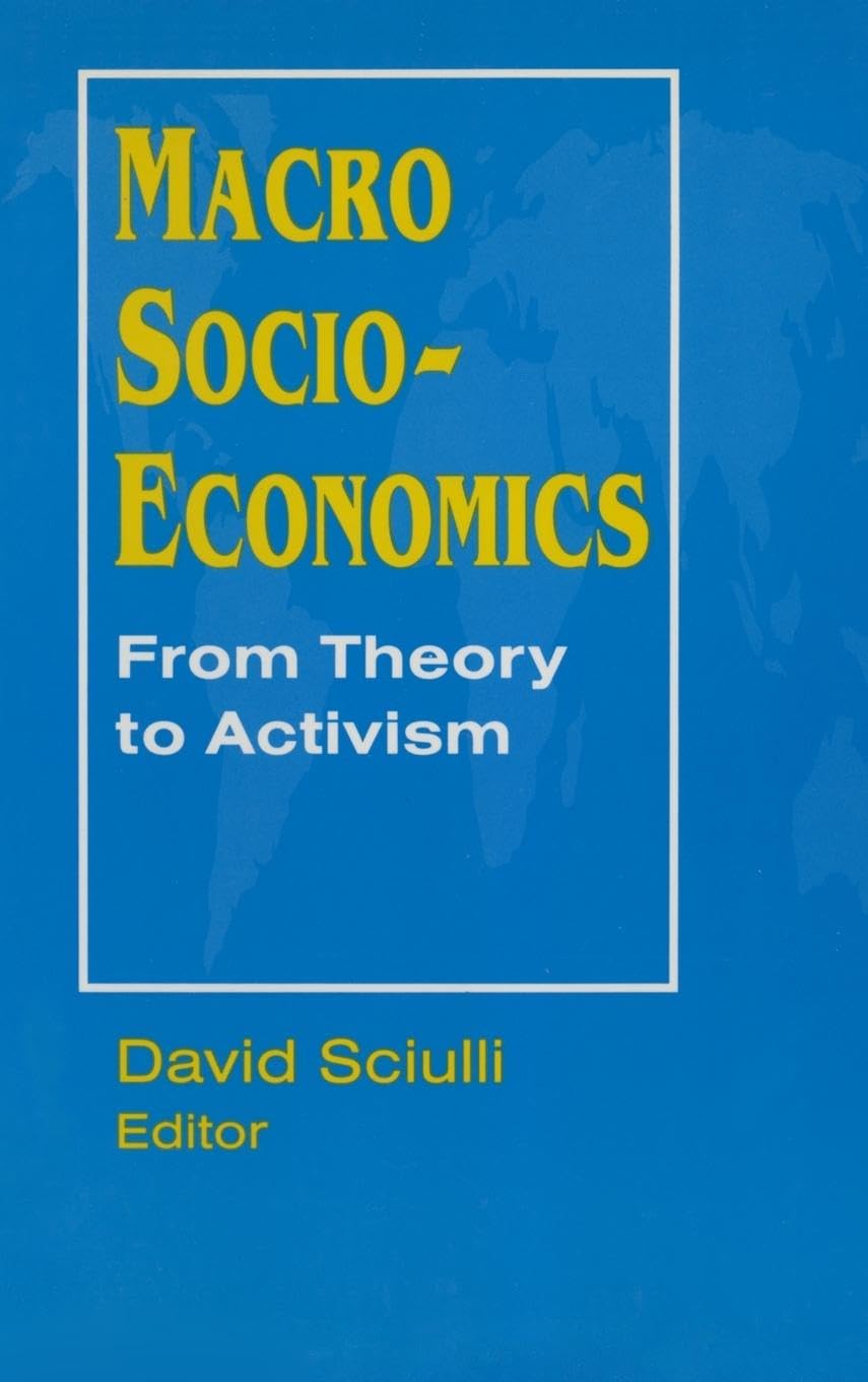 Macro Socio-economics: From Theory to Activism: From Theory to Activism