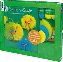 Kreativ-Set Pompon-Spaß: Buch mit Grundanleitung und Bastelideen und Material für 3 Pomponmonster: 3 Pomponmaker, 30g Bastelgarn in 3 Farben, Wackelaugen und Bastelfilz (Buch plus Material)