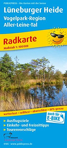 Lüneburger Heide - Vogelpark-Region, Aller-Leine-Tal: Radkarte mit Ausflugszielen, Einkehr- & Freizeittipps, wetterfest, reissfest, abwischbar. 1:100000 (Radkarte / RK)