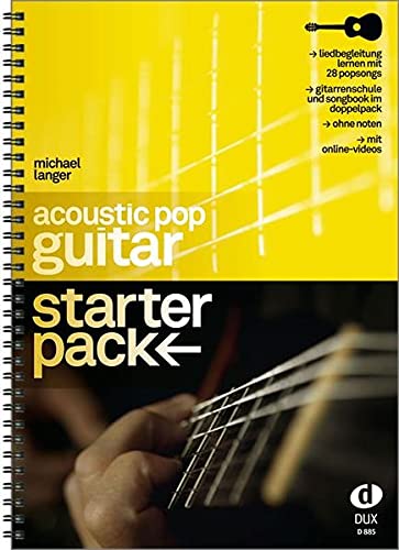 Acoustic Pop Guitar Starter Pack: Gitarrenschule für Liedbegleitung mit 28 Popsongs