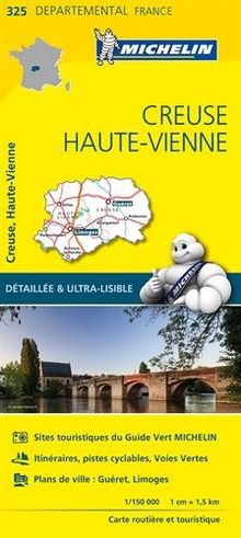 CREUSE / HAUTE - VIENNE 11325 CARTE ' LOCAL ' ( France ) MICHELIN KAART