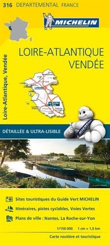 Carte Loire-Atlantique, Vendée Michelin