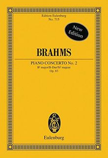 Piano Concerto No. 2: Bb major. op. 83. Klavier und Orchester. Studienpartitur. (Eulenburg Studienpartituren)