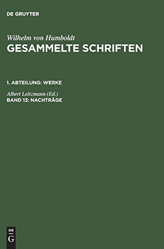 Gesammelte Schriften. Werke: Nachträge