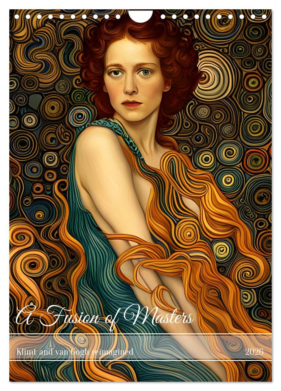 A Fusion of Masters (Wall Calendar 2026 DIN A4 portrait), CALVENDO 12 Month Wall Calendar: Klimt and van Gogh reimagined