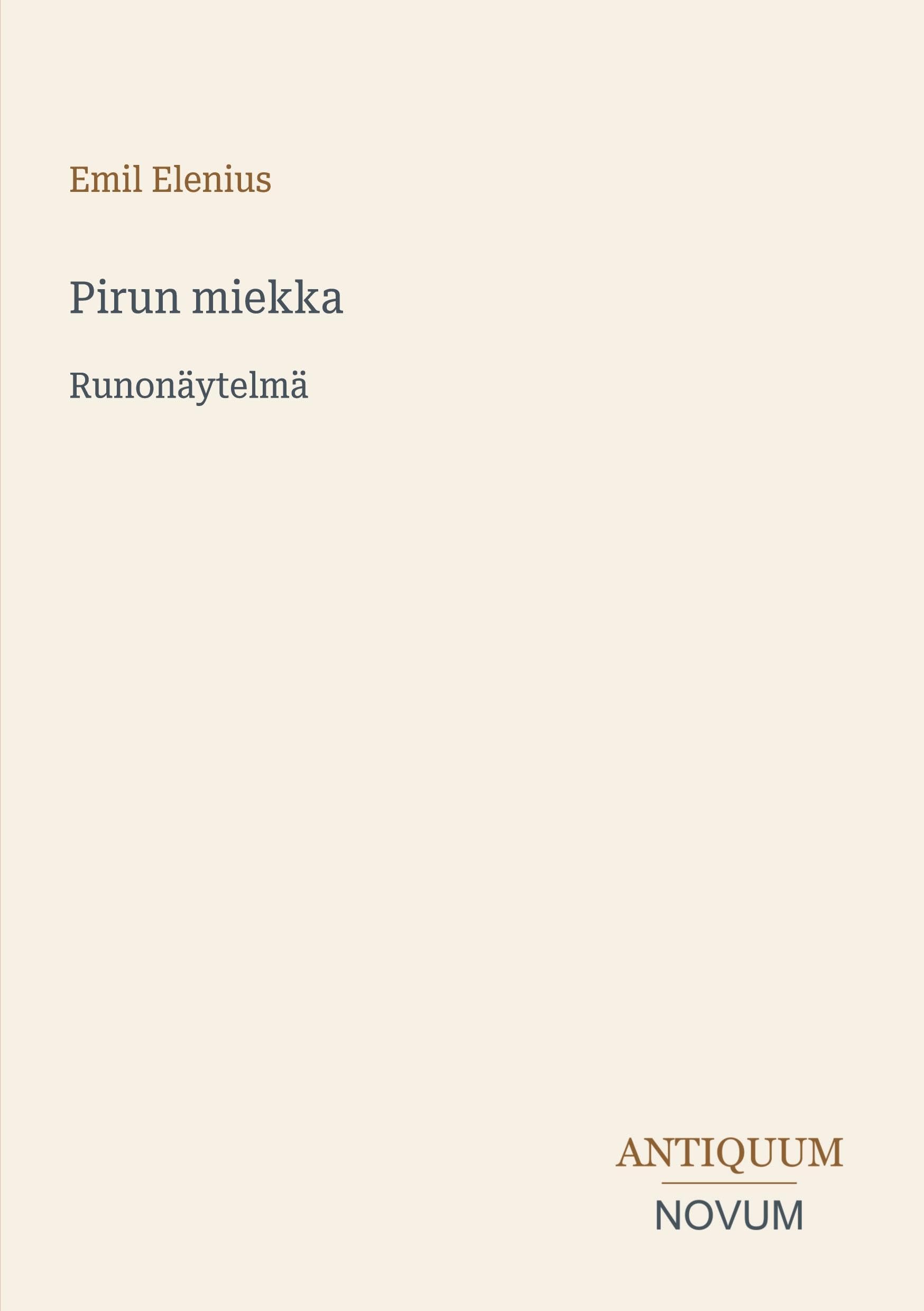 Pirun miekka: Runonäytelmä
