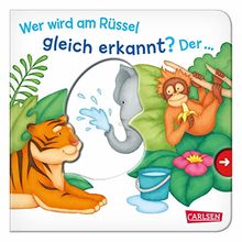 Wer wird am Rüssel gleich erkannt? Der ... Elefant! - Großausgabe - ab 18 Monaten: Mein erster Reime-Bilder-Spaß mit Schieber: Zootiere