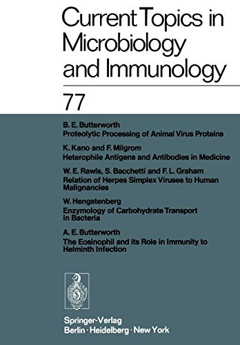 Current Topics in Microbiology and Immunology (Current Topics in Microbiology and Immunology, 77, Band 77)