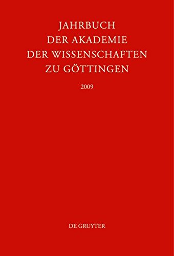 Jahrbuch der Göttinger Akademie der Wissenschaften: 2009 (Jahrbuch Der Gottinger Akademie Der Wissenschaften, Band 2009)