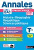Histoire-Géo Géopolique Sciences Politiques - Term - Annales Bac 2021 - Sujets & corrigés (Annales ABC BAC finale C)