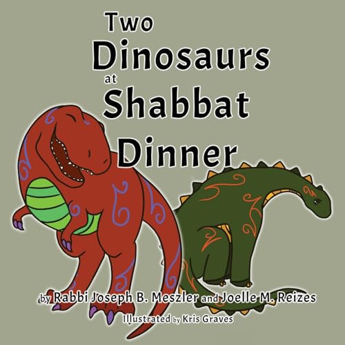 Two Dinosaurs at Shabbat Dinner (Jewish Holidays)