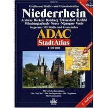 ADAC Stadtatlas Niederrhein: Arnhem, Borken, Duisburg, Düsseldorf, Krefeld, Mönchengladbach, Neuss, Nijmegen, Venlo. Grossraum Städte- und ... 105 Städte und Gemeinden. 1:20000. GPS-genau von ADAC Kartografie  | Buch | Zustand gut