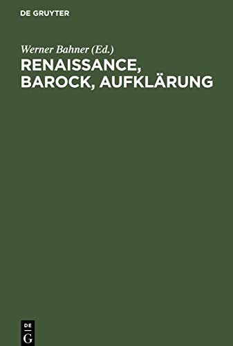 Renaissance, Barock, Aufklärung: Epochen- und Periodisierungsfragen