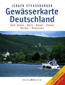 Gewässerkarte Deutschland Süd: Rhein, Main, Mosel, Donau, Neckar, Bodensee