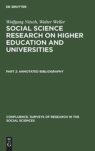 Annotated bibliography (Confluence. États des recherches en sciences sociales/ Confluence. Surveys of research in the social sciences, 10, Band 10)