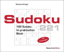 Sudokublock 221: 192 Sudoku im praktischen Block