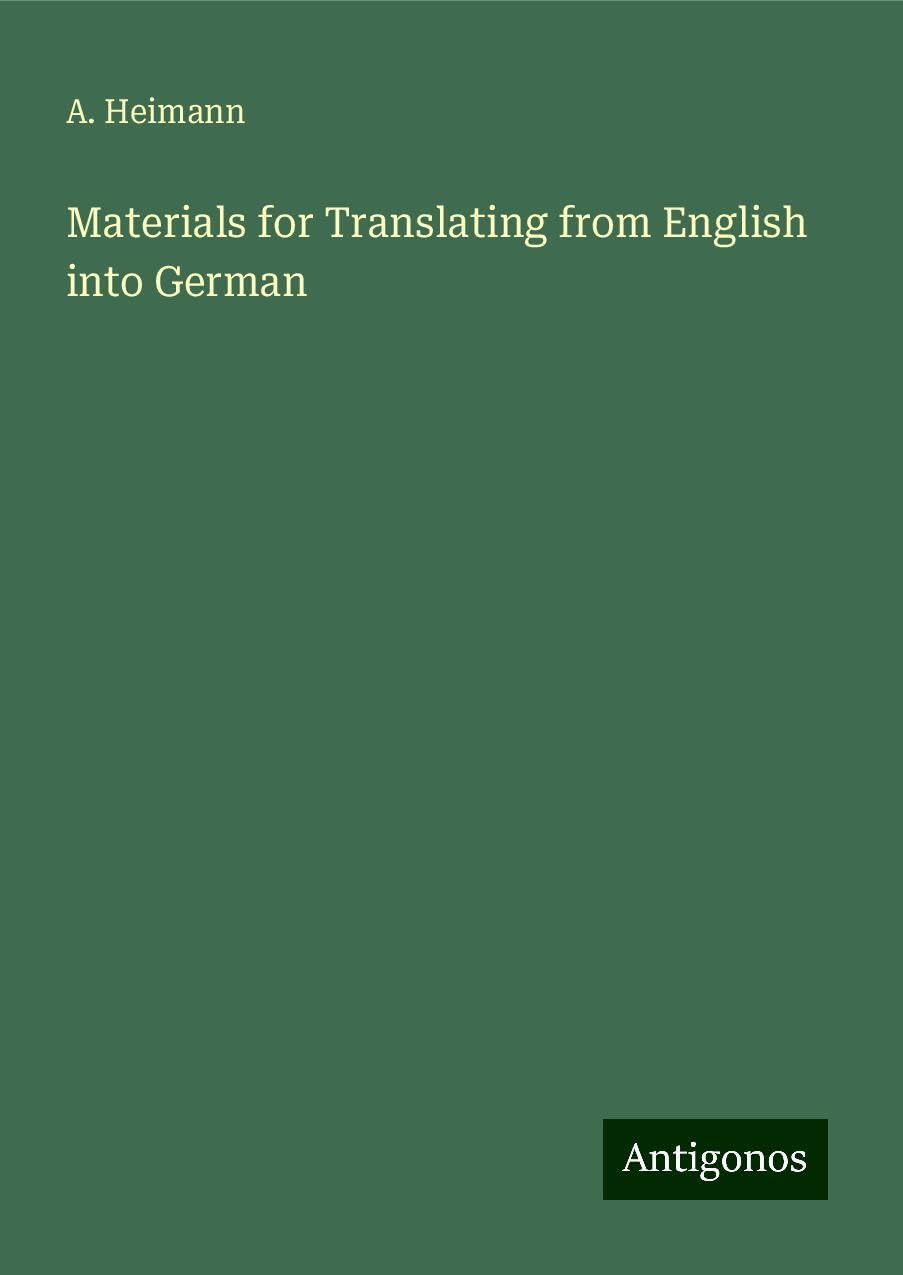 Materials for Translating from English into German