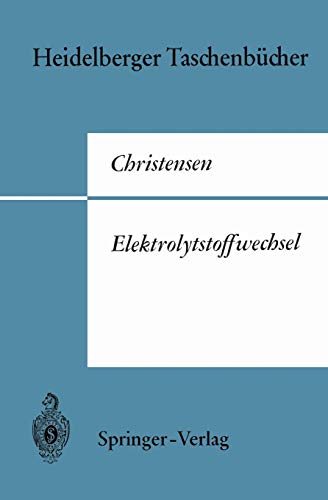 Elektrolytstoffwechsel (Heidelberger Taschenbücher) (German Edition) (Heidelberger Taschenbücher, 55, Band 55)