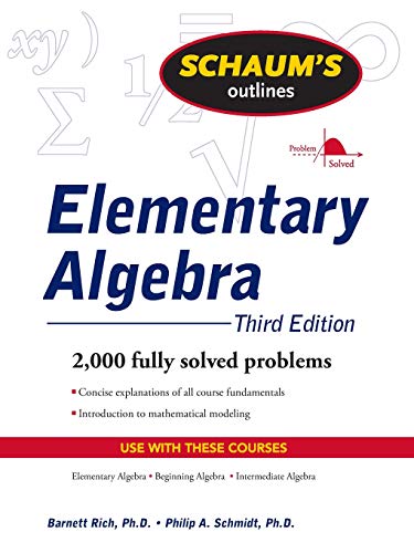 Barnett Rich Elementary Algebra, Third Edition (Schaum's Outline Of Elementary Algebra)