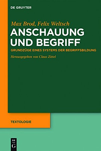 Anschauung und Begriff: Grundzüge eines Systems der Begriffsbildung (Textologie, Band 3)