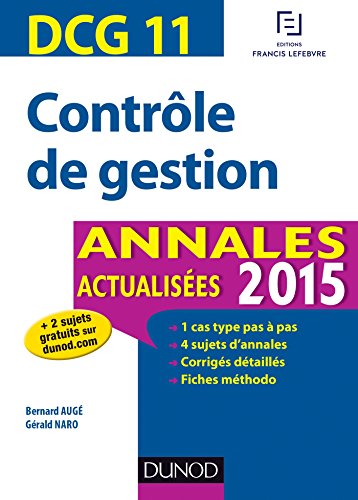 Dcg 11 Contrôle De Gestion : Annales Actualisées