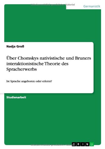 Über Chomskys nativistische und Bruners interaktionistische Theorie des Spracherwerbs: Ist Sprache angeboren oder erlernt?