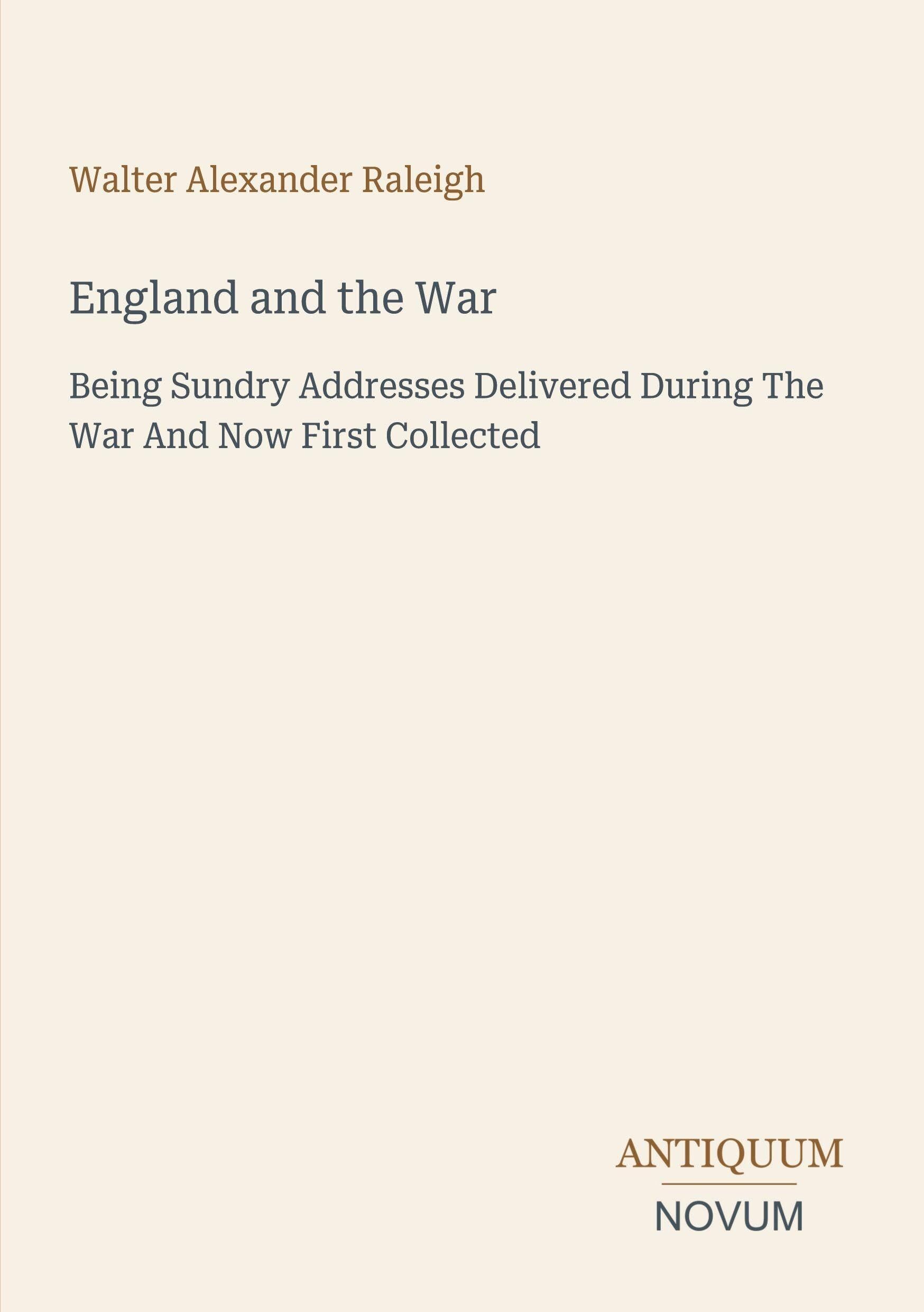 England and the War
