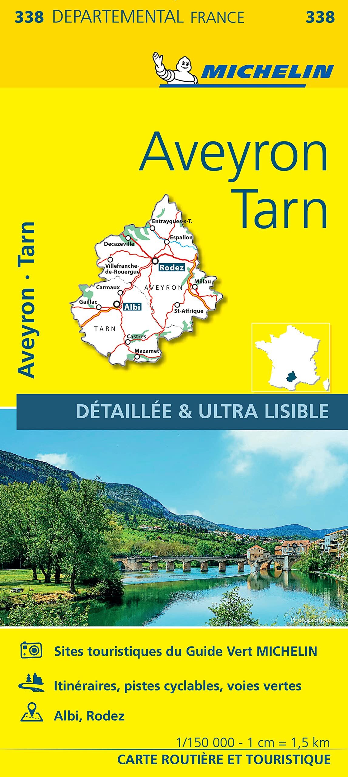 Michelin Local Map 338 Aveyron - Tarn