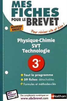 Physique chimie, SVT, technologie 3e : nouveau brevet