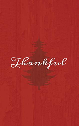 Thankful: A Red Hardcover Decorative Book for Decoration with Spine Text to Stack on Bookshelves, Decorate Coffee Tables, Christmas Decor, Holiday Decorations, Housewarming Gifts