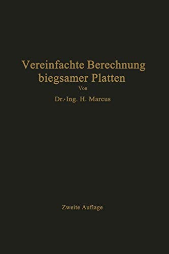 Die Vereinfachte Berechnung Biegsamer Platten