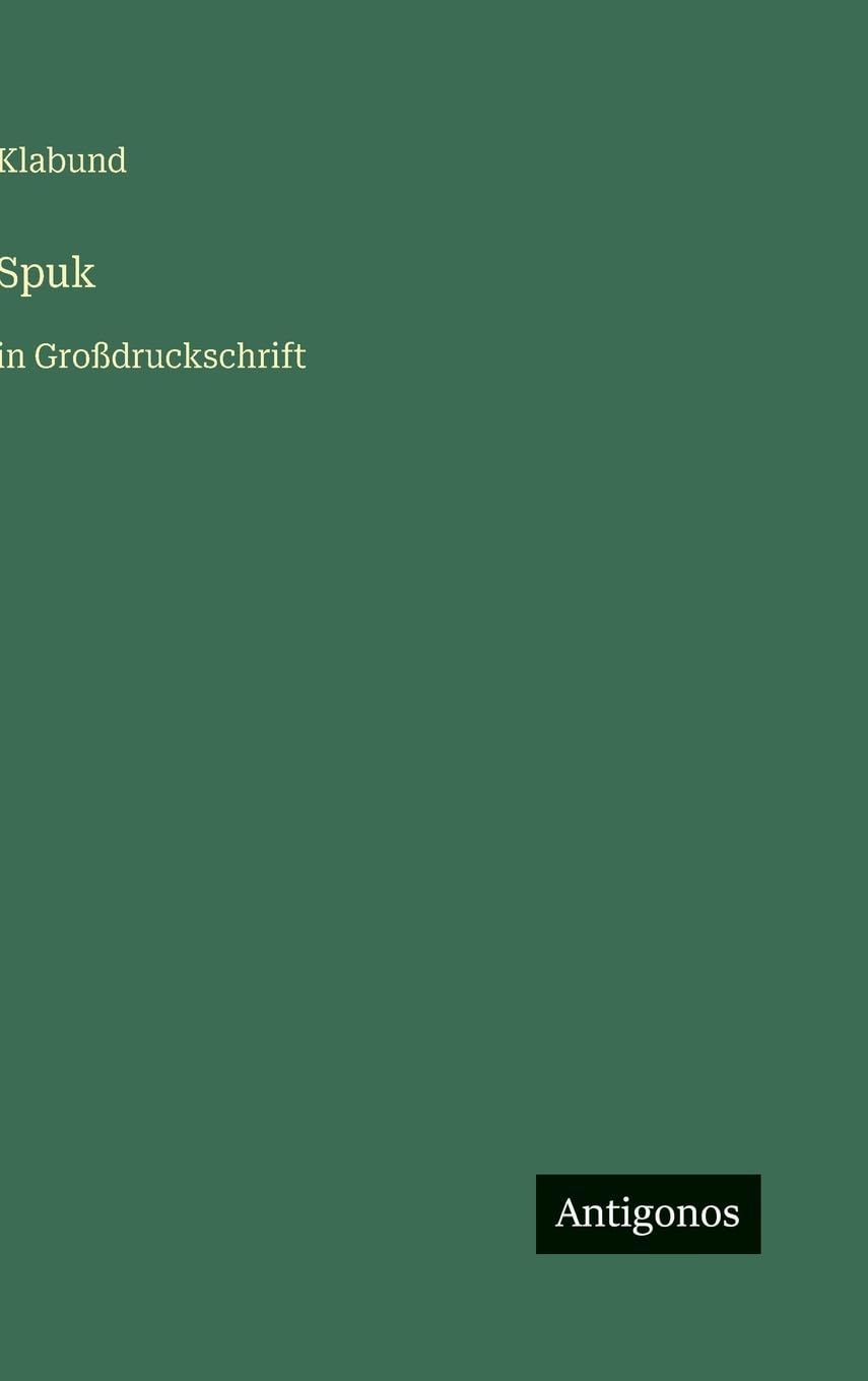 Spuk: in Großdruckschrift