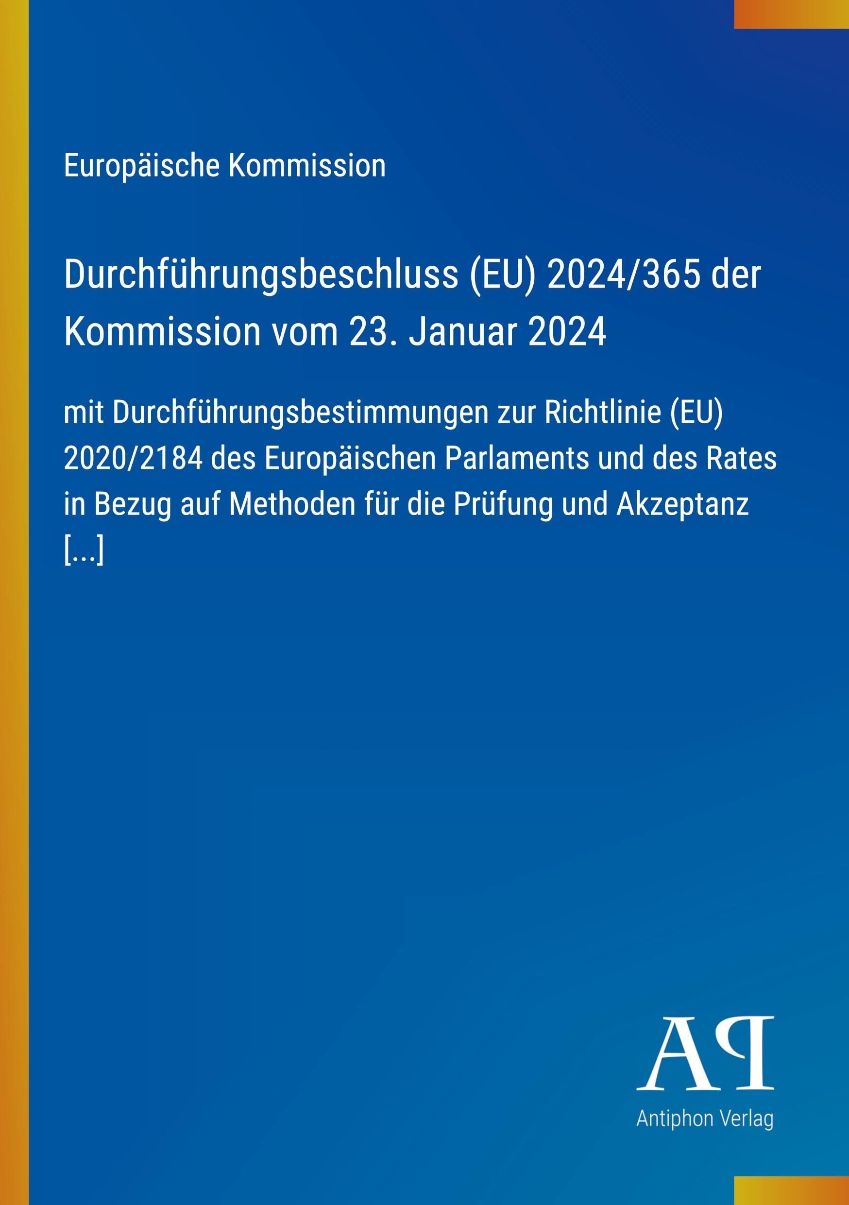Durchführungsbeschluss (EU) 2024/365 der Kommission vom 23. Januar 2024