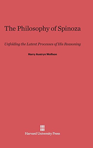 Wolfson, Harry Austryn The Philosophy Of Spinoza, Unfolding The Latent Processes Of His Reasoning