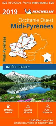 MIDI-PYRENEES 17525 CARTE MICHELIN KAART 2019