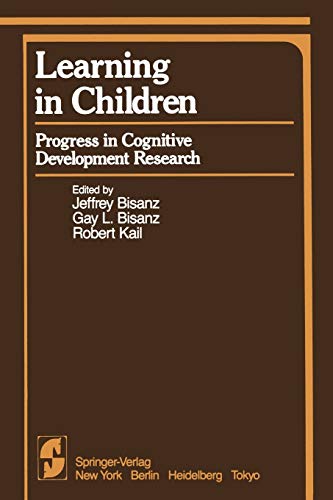Learning in Children: Progress in Cognitive Development Research (Springer Series in Cognitive Development)