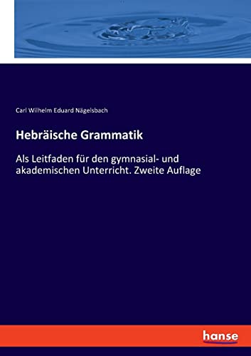 Hebräische Grammatik: Als Leitfaden für den gymnasial- und akademischen Unterricht. Zweite Auflage