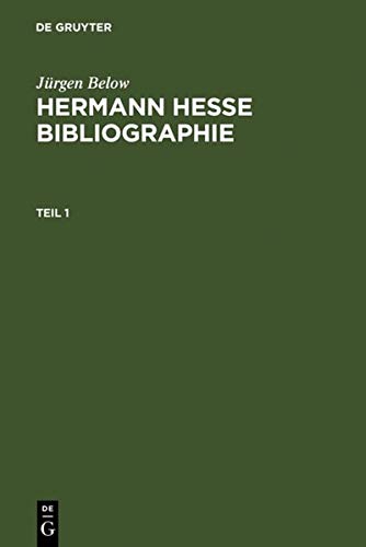 Internationale Bibliographie zur Hermann-Hesse-Forschung, 4 Bde.: Sekundärliteratur 1899-2007
