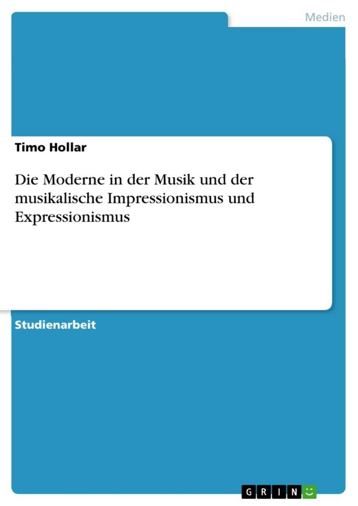 Die Moderne in der Musik und der musikalische Impressionismus und Expressionismus