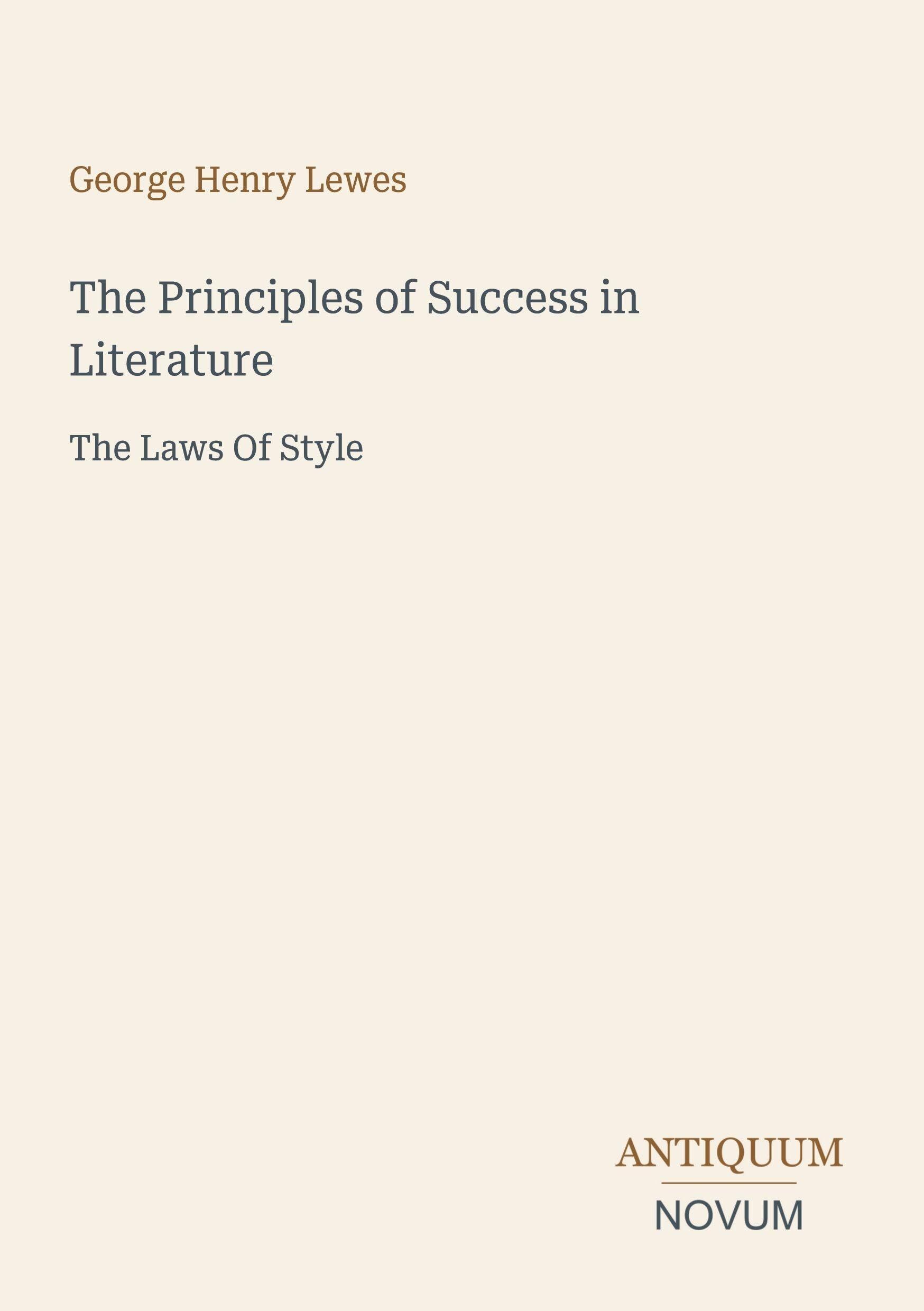 The Principles of Success in Literature
