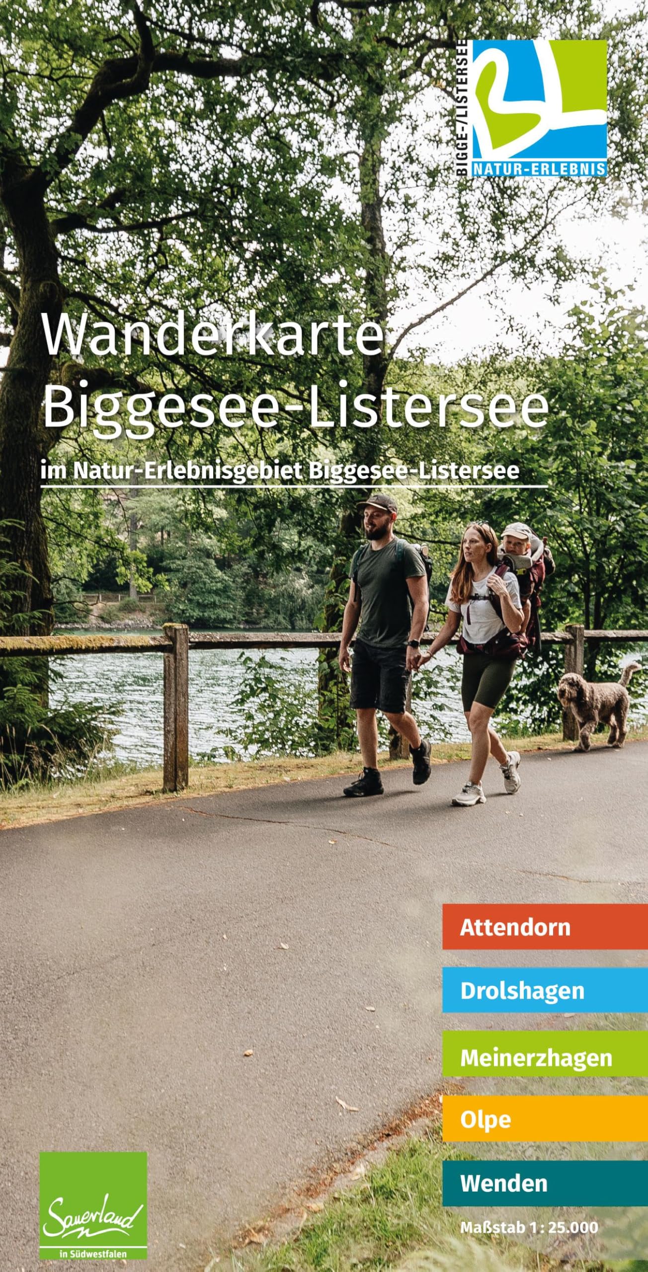 Wanderkarte Biggesee-Listersee: im Natur-Erlebnisgebiet Biggesee-Listersee
